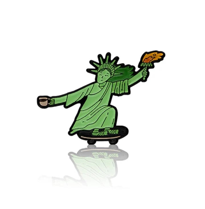 Statue of Liberty on a Skateboard