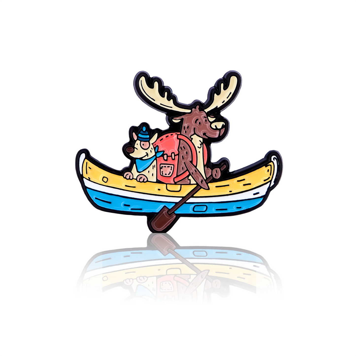 Moose on kayak