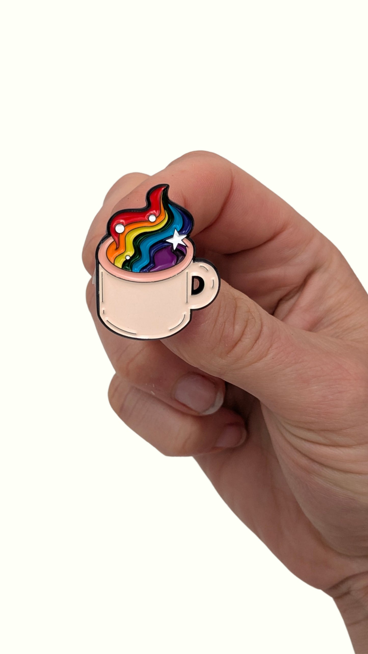 Rainbow Latte Pin