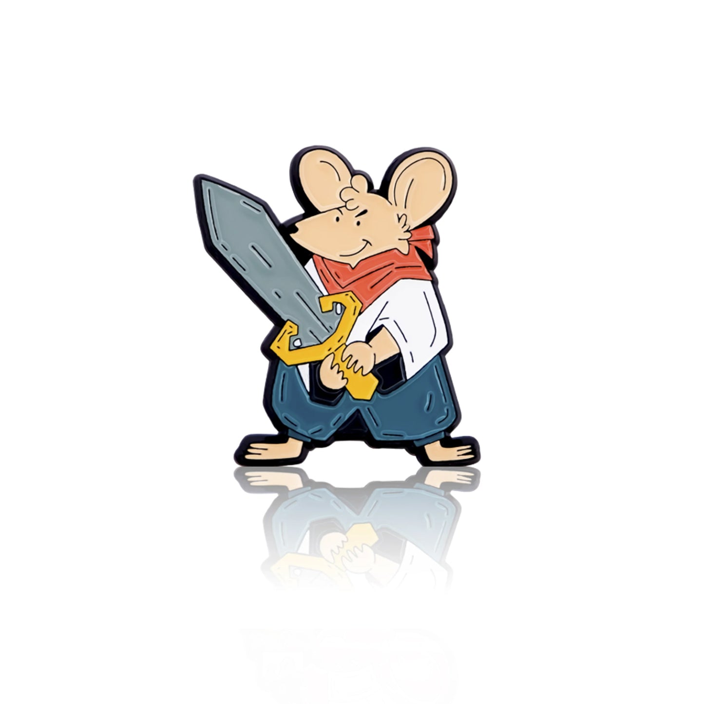 Adventurer Mouse with Sword Enamel Pin