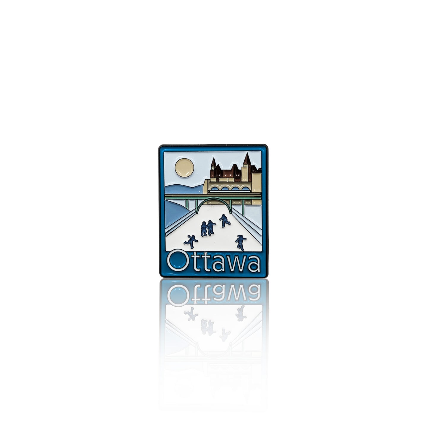 Rideau Canal Skating enamel pin , Ottawa, Canada