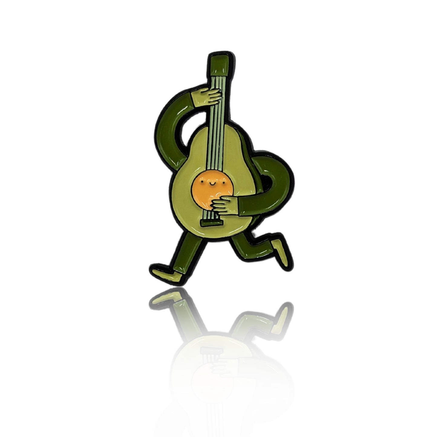 avocado strumming a guitar