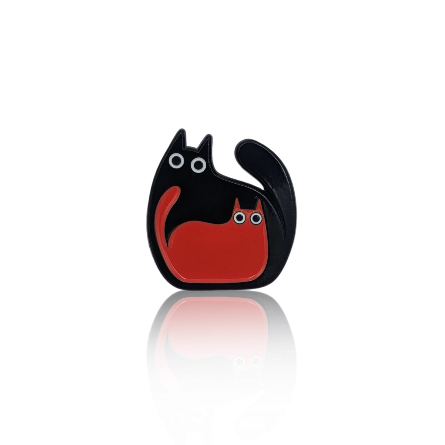 Pair of cats enamel pin