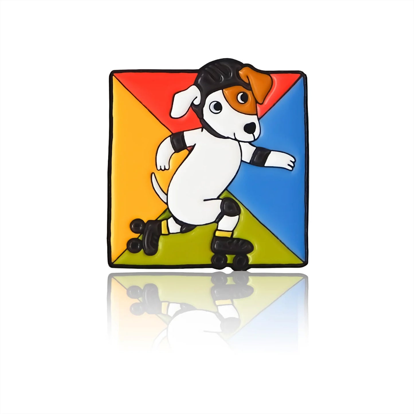 Dog is skating