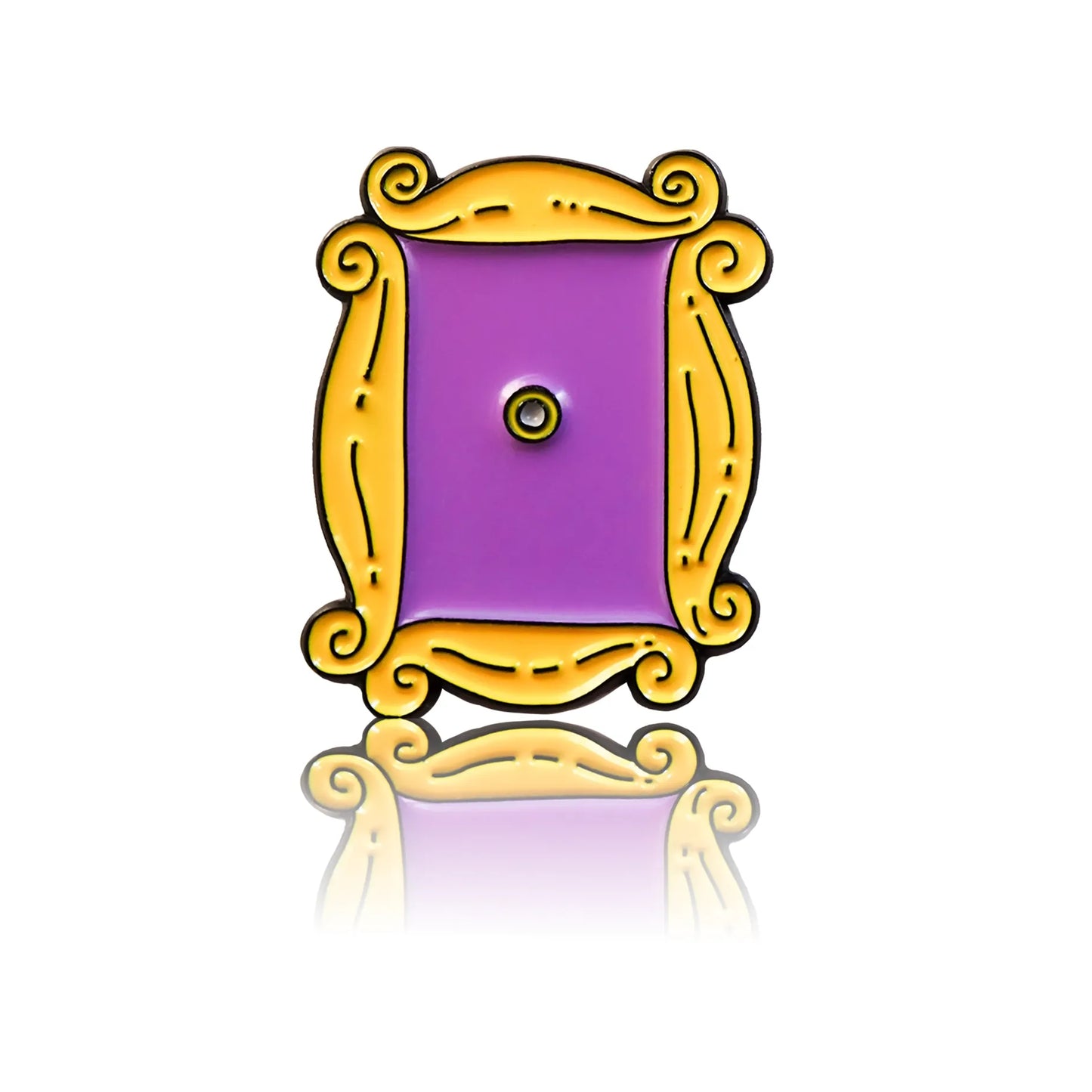 Purple and yellow doors from the TV show Friends