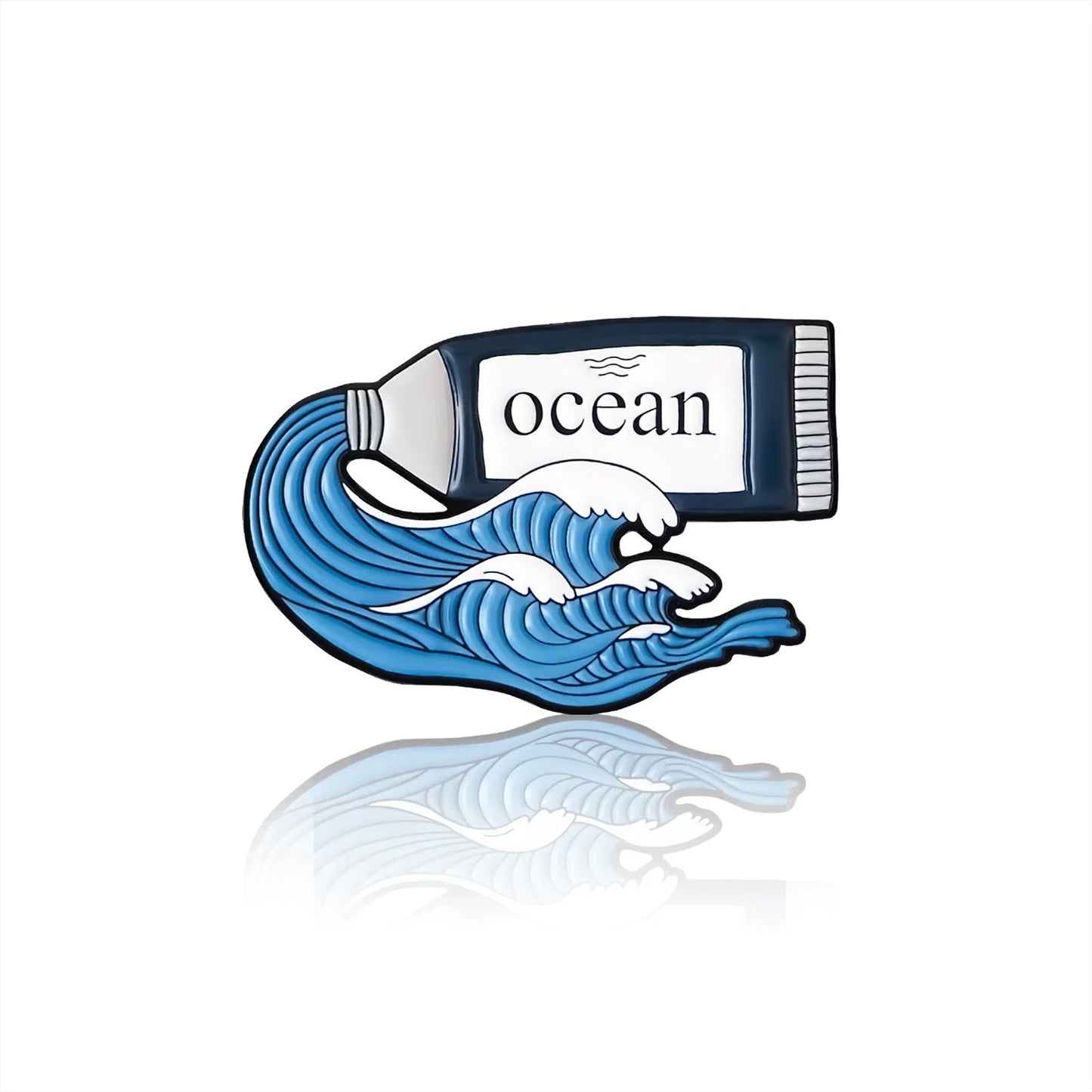 Ocean paint enamel pin