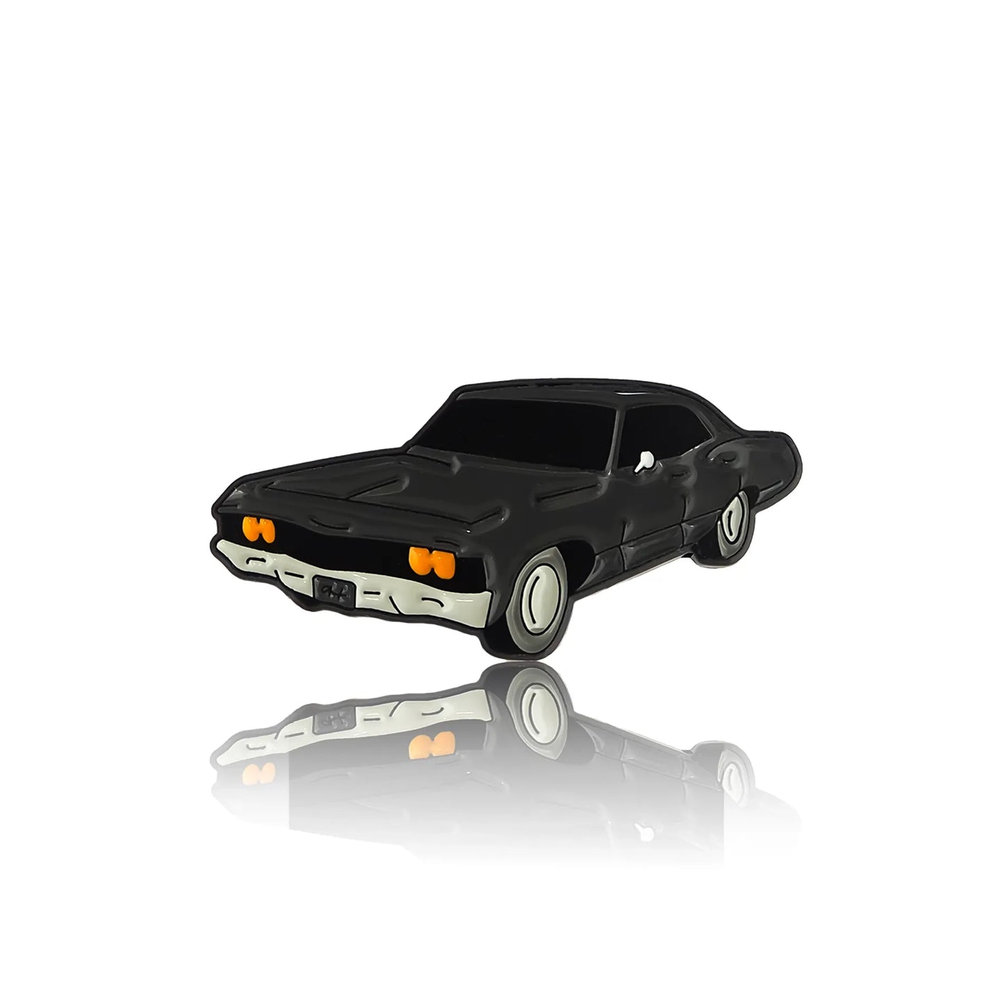 Black car enamel pin