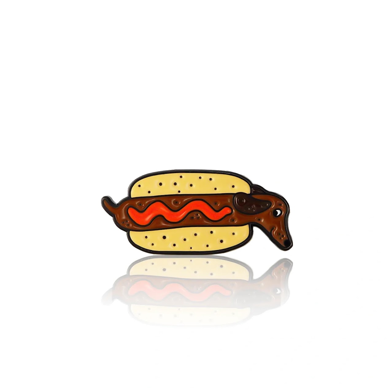 Hot Dog Dachshund Pin