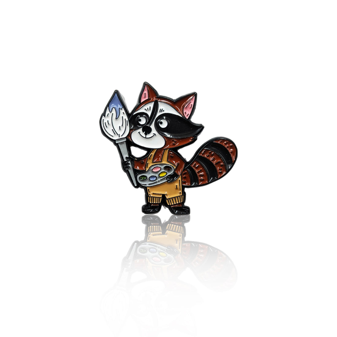 Artist Raccoon Enamel Pin | Fun Gift for Art Lovers | PINBOX Canada ...