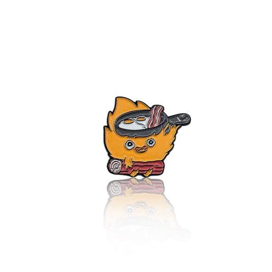 Calcifer enamel pin