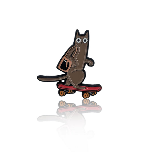 Kitten on a skateboard