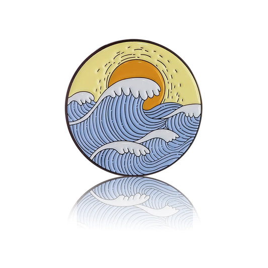 Sea waves at sunset