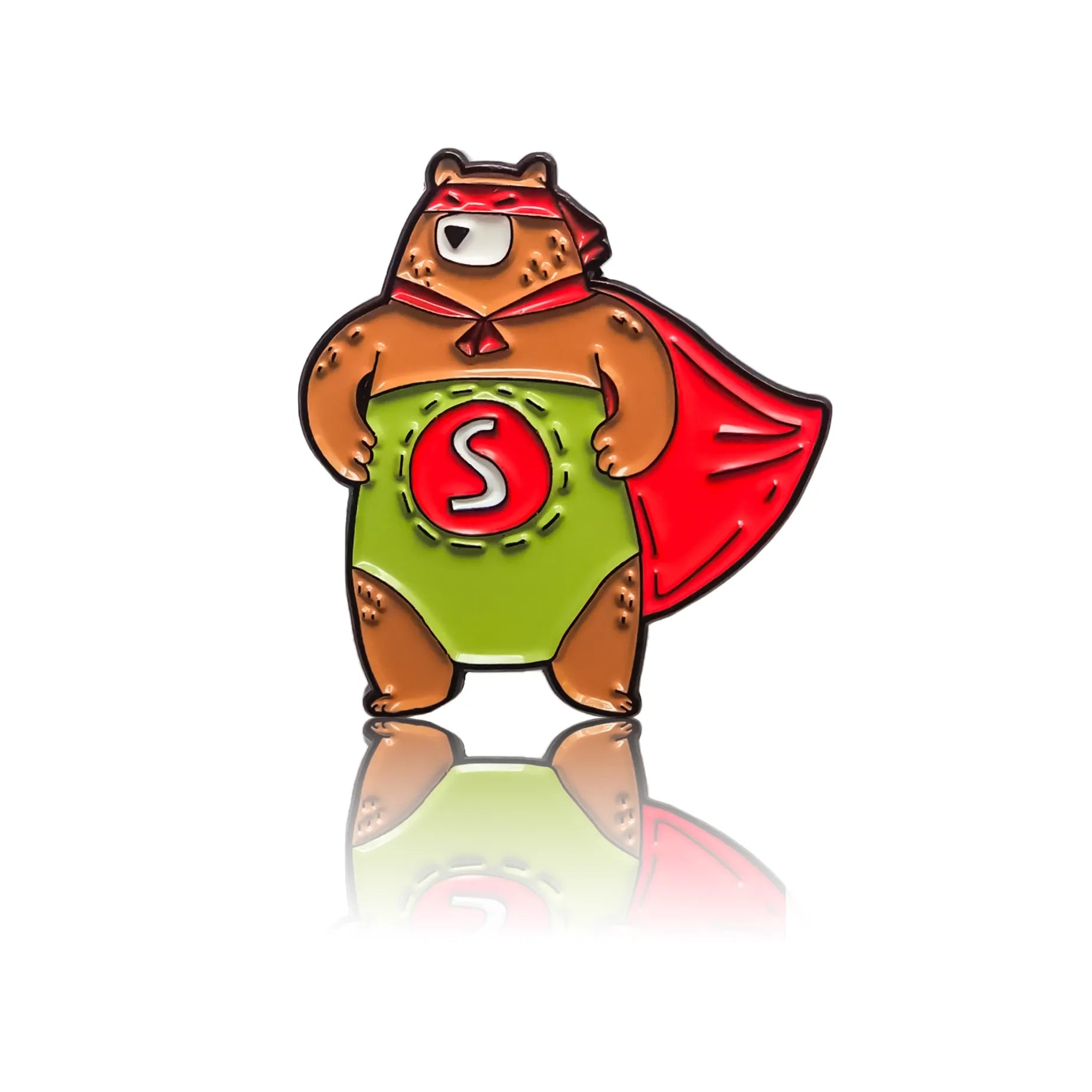 Bear in a superhero costume