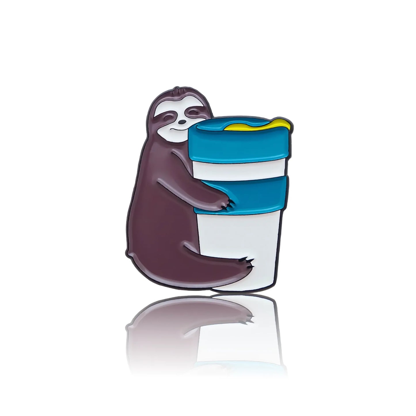 Sloth with a thermos mug