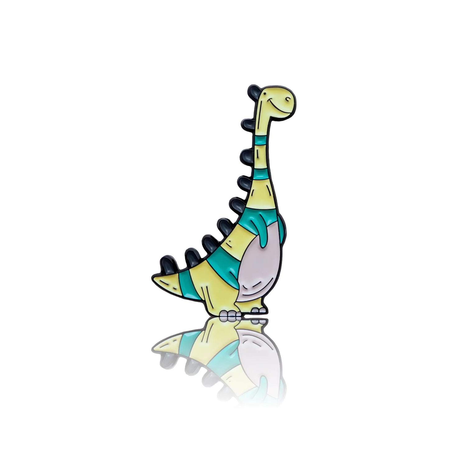 smiling blue-yellow dino