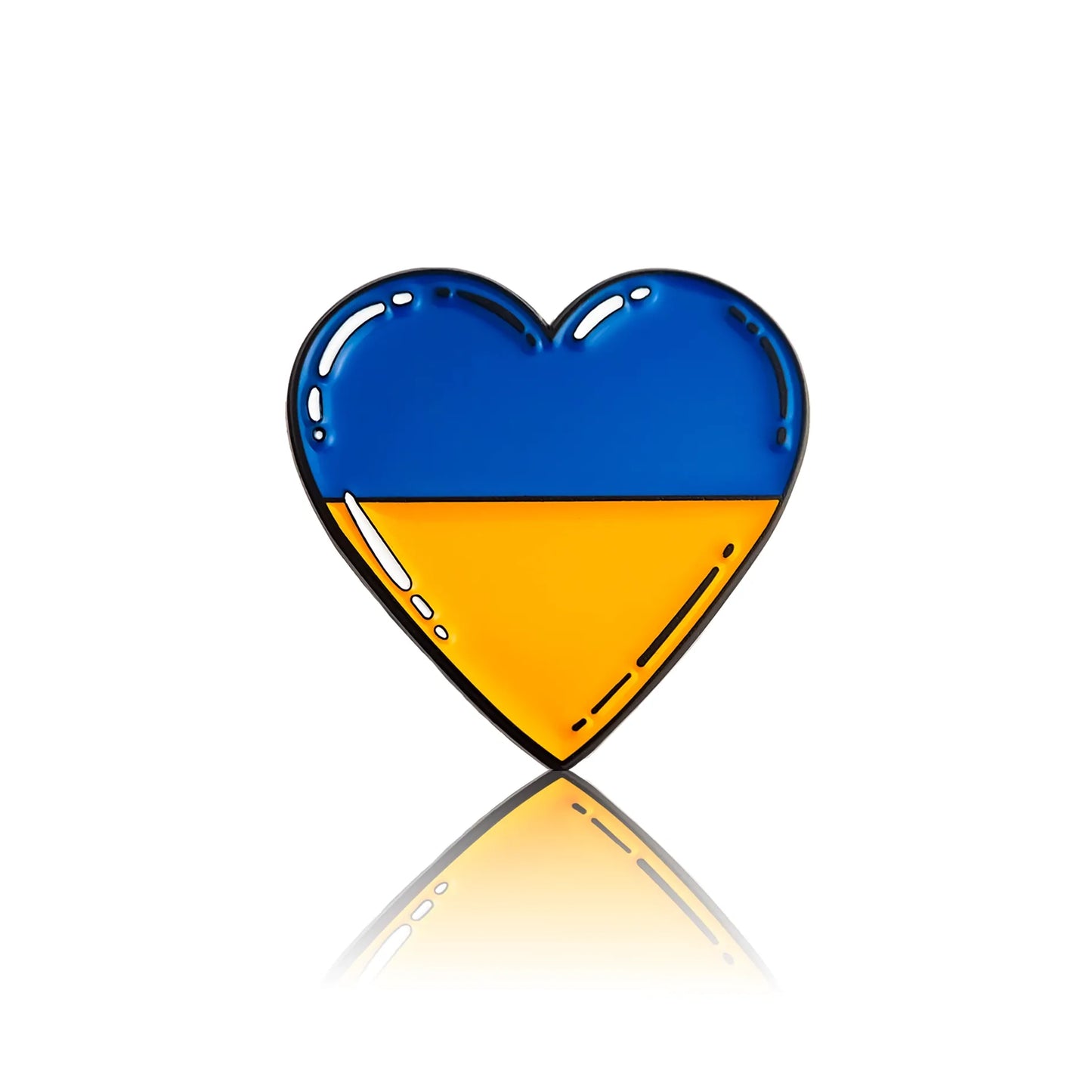 heart in the colors of the Ukrainian flag