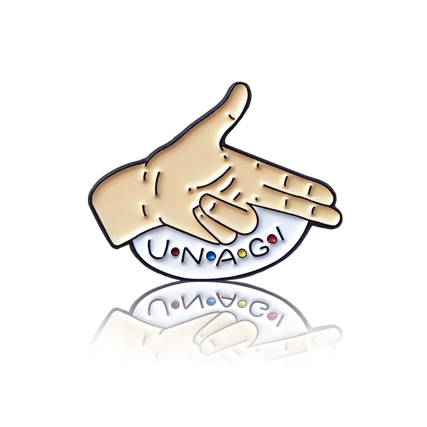 hand gesture from the Friends series with the word unagi