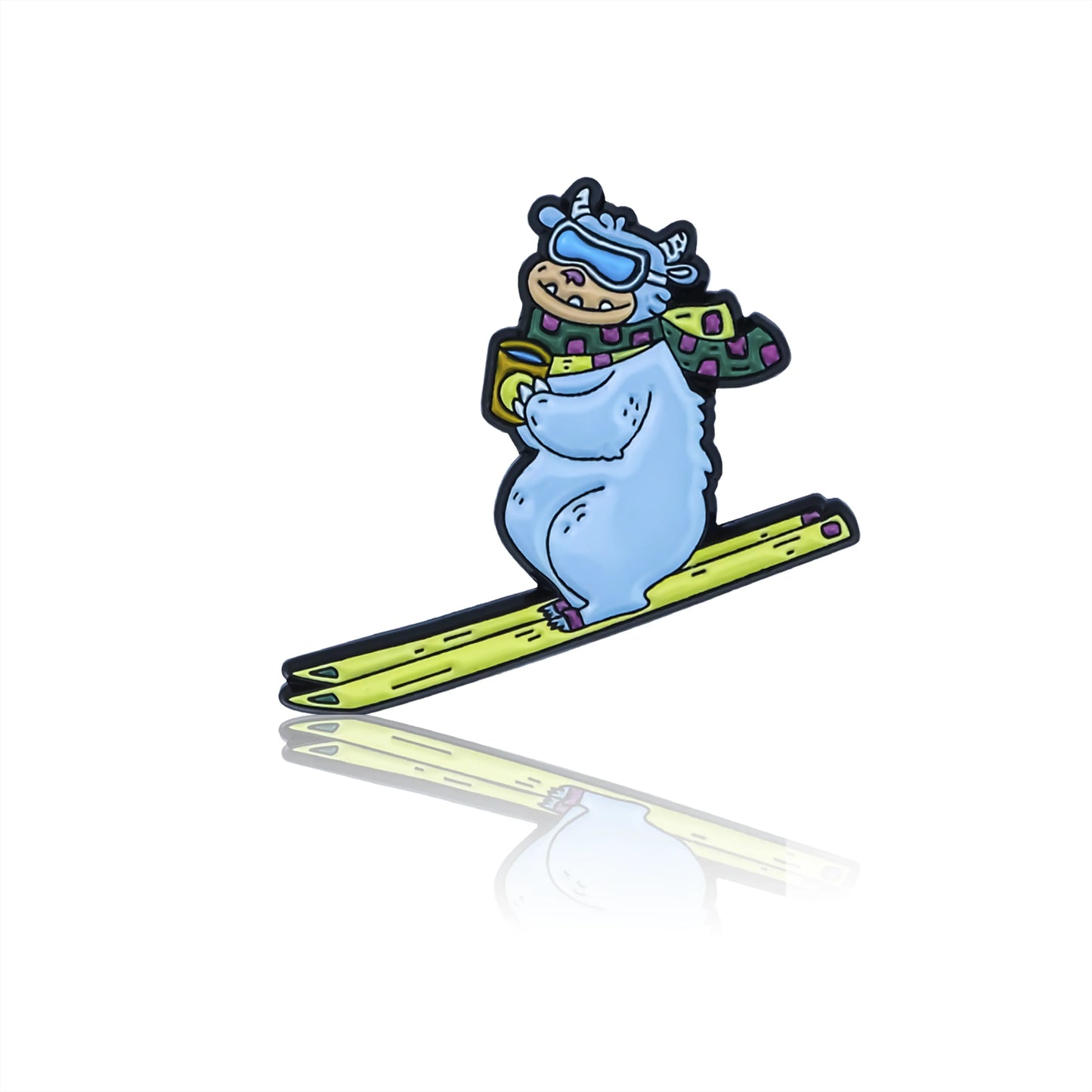 Yeti on skis