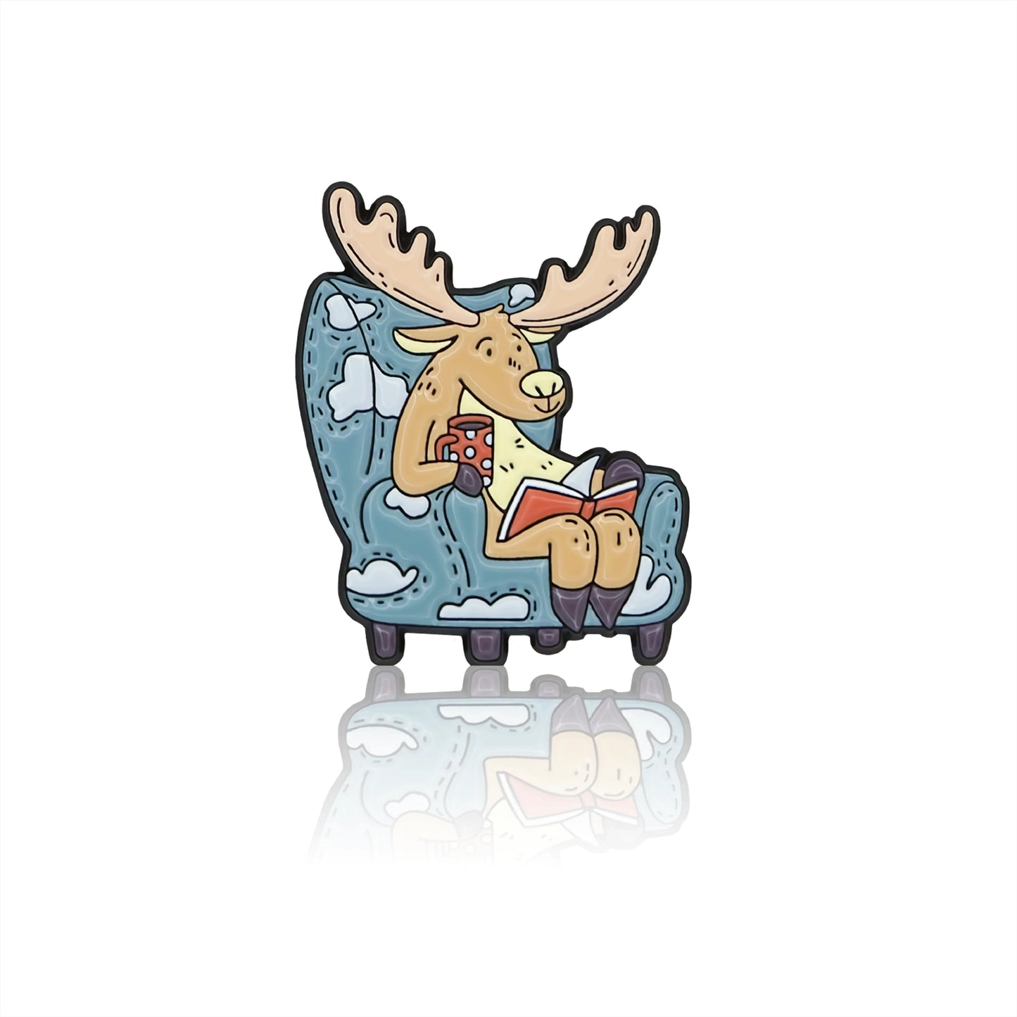 Elk reading a book