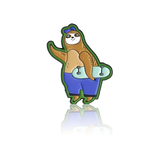 Sloth with a skateboard